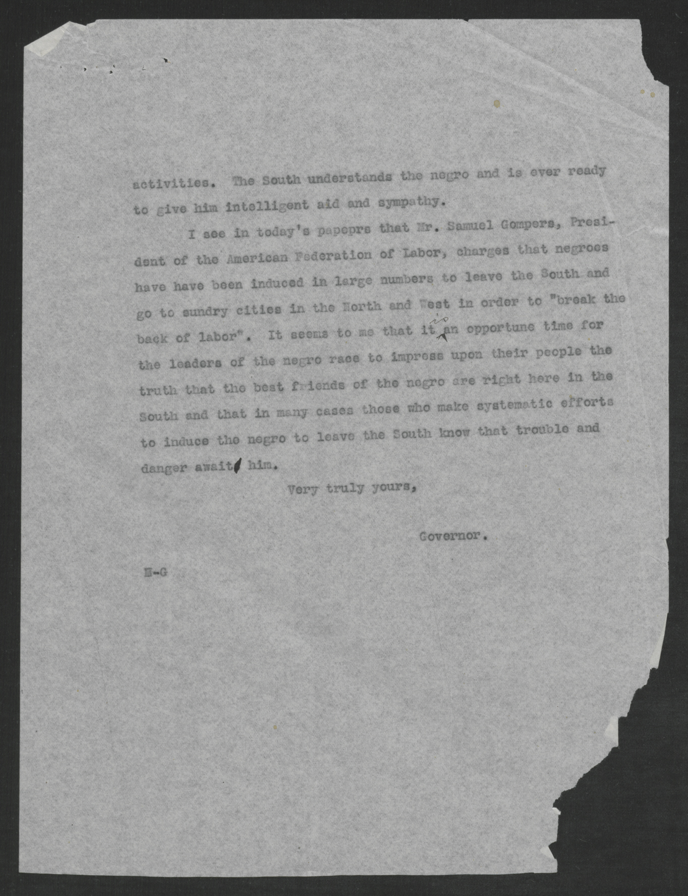 Letter from Gov. Bickett to James E. Shepard, July 7, 1917 - Page 2