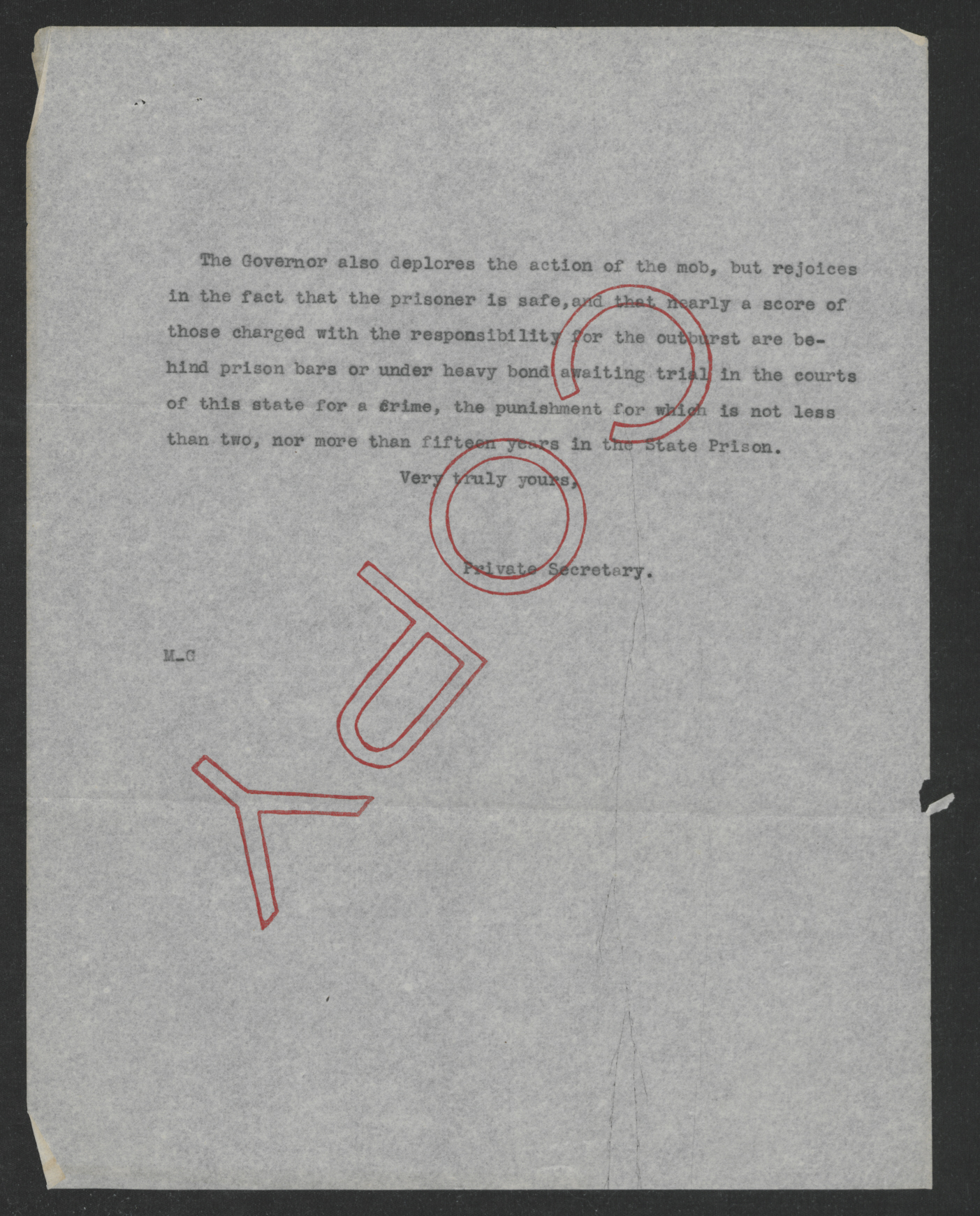 Letter from Santford Martin to H. E. Lindsay, November 26, 1918, page 2