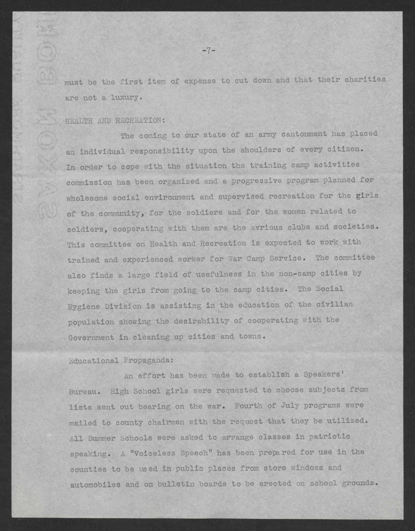 Women's Committee Report, 1917-1918, page 7