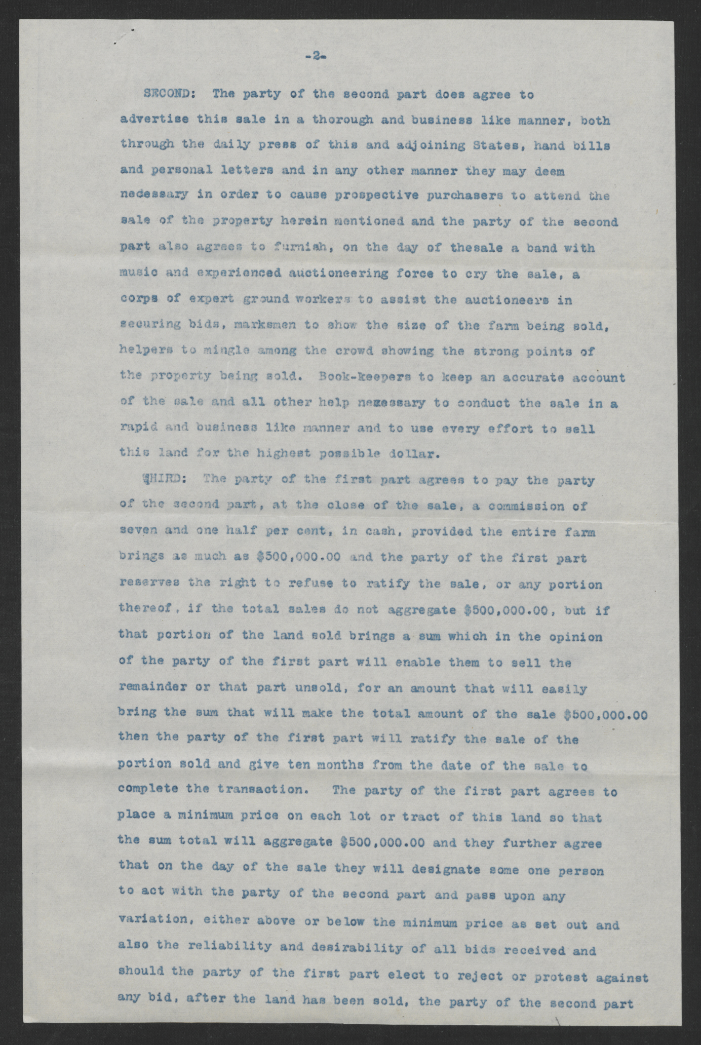 Contract for Sale of State Prison Farm, November 14, 1919, page 2