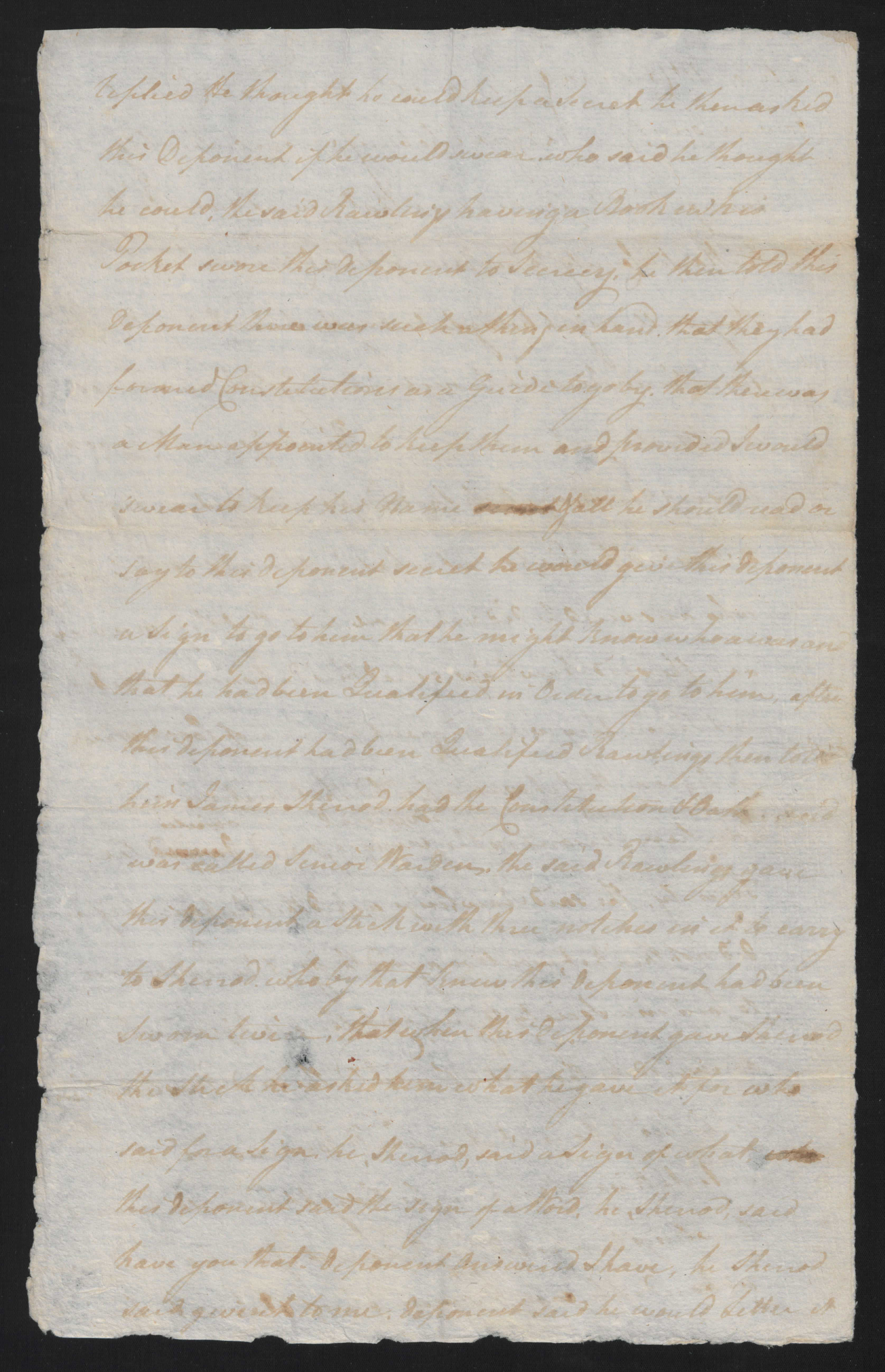 Deposition of Daniel Leggett, 13 August 1777, page 2