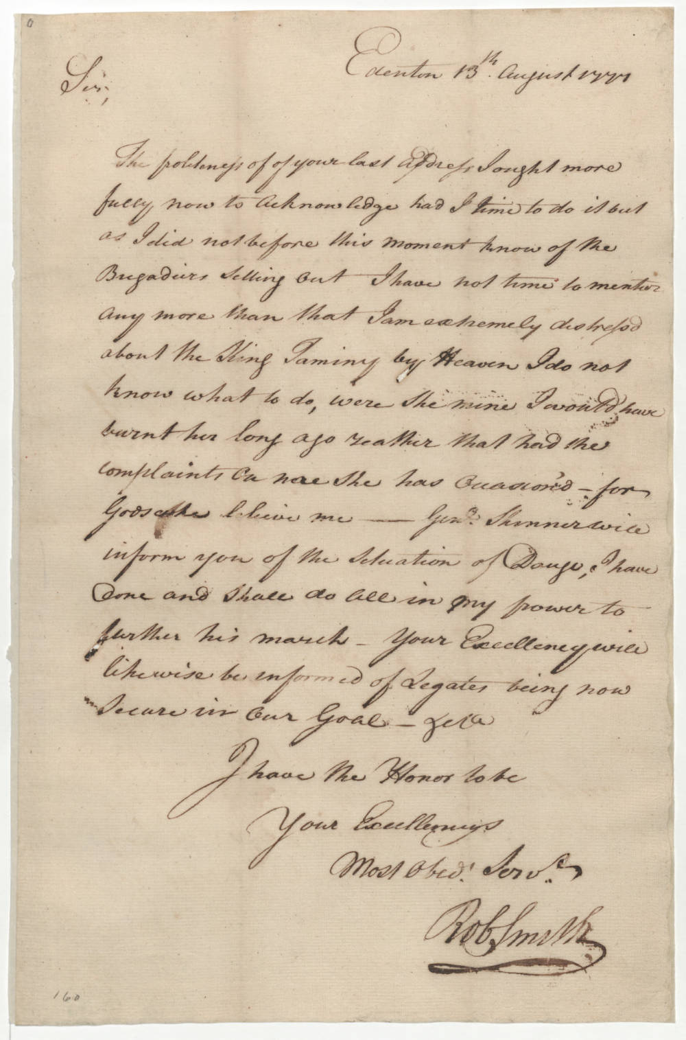 Letter from Robert Smith to Richard Caswell, 13 August 1777, page 1