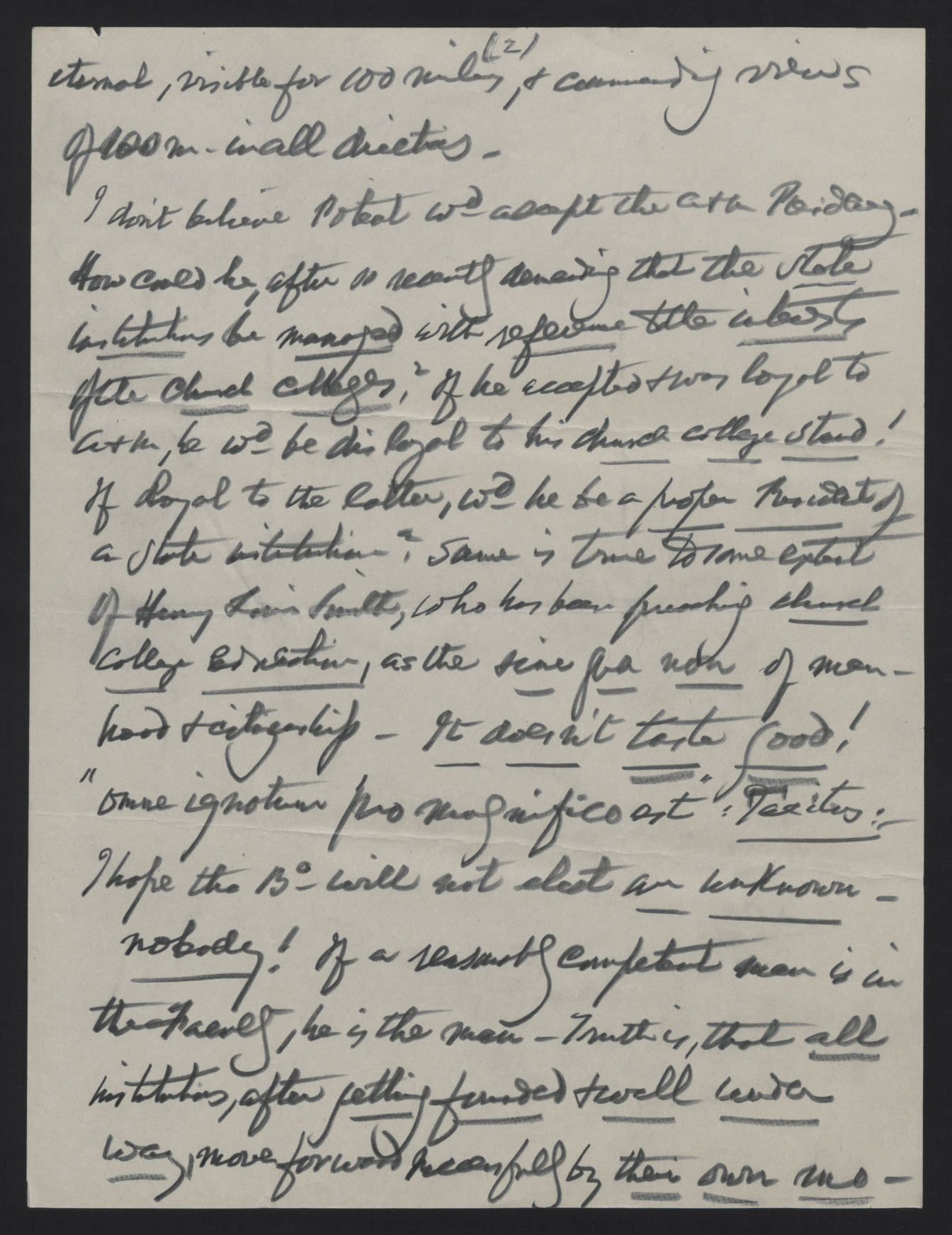 Letter from Winston to Craig, circa 1916, page 2
