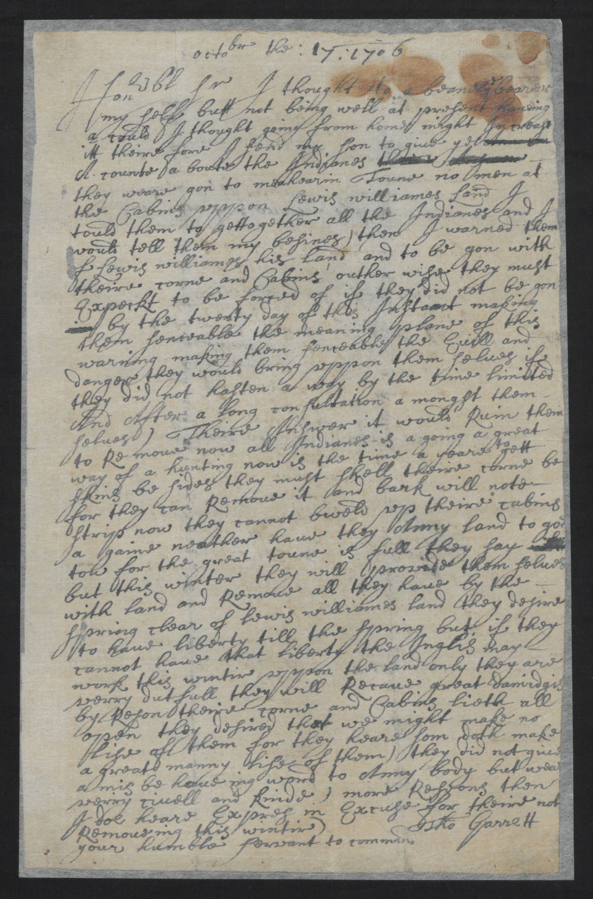 Court Summons for James Flemming, 24 February 1714, page 1