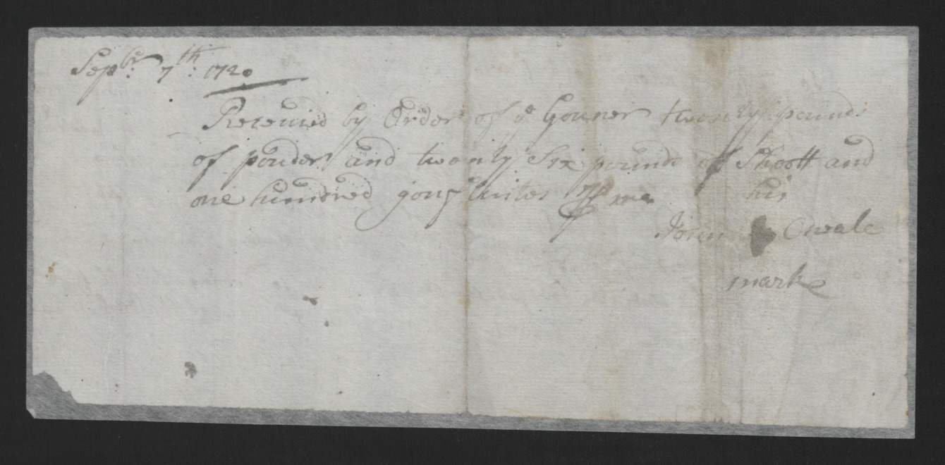 Invoice from John O'Neale, 7 September 1720