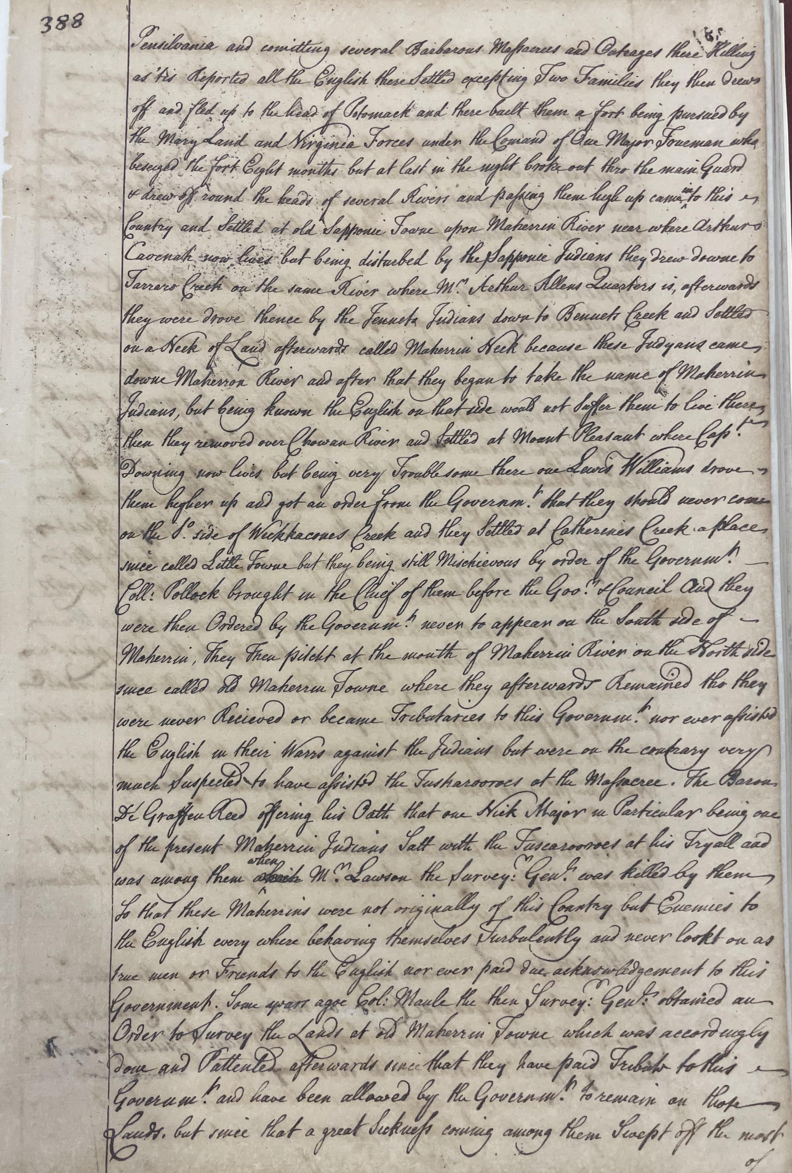 Minutes of the North Carolina Council, 28 October 1726, page 3