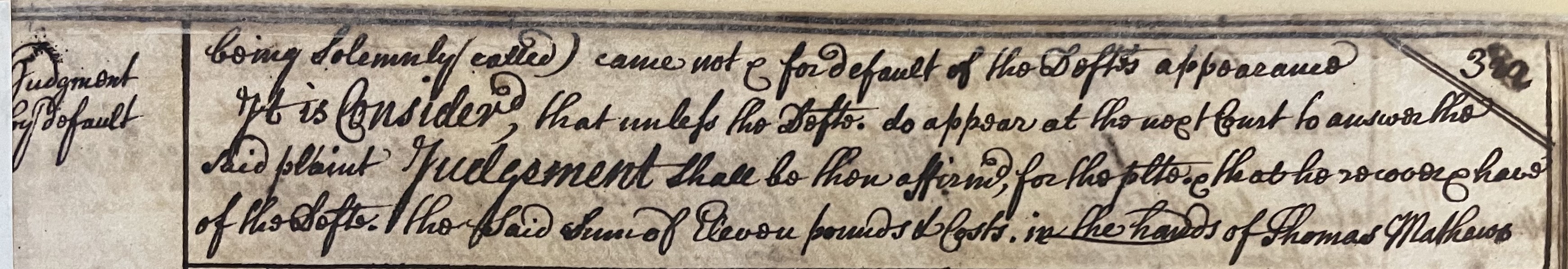 Court Proceedings in the Case of John Hitaw vs. John Sale, 23 March 1723, page 2