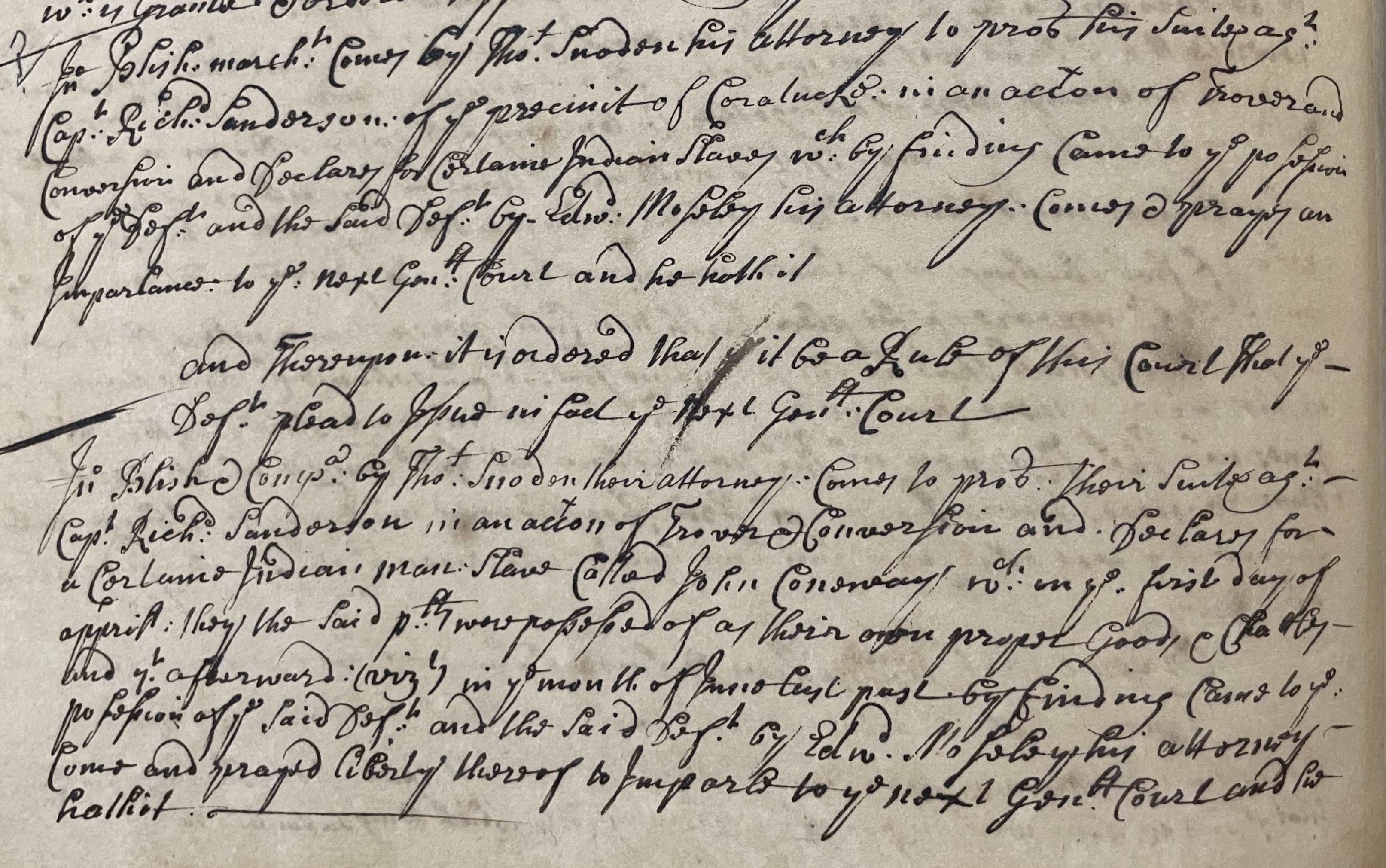 Extract of Minutes of the North Carolina General Court, 3 April 1713