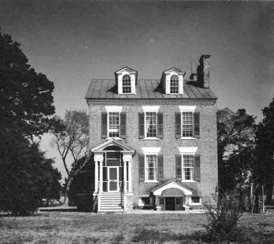 Photograph of a two-story colonial home, called Mulberry Hill